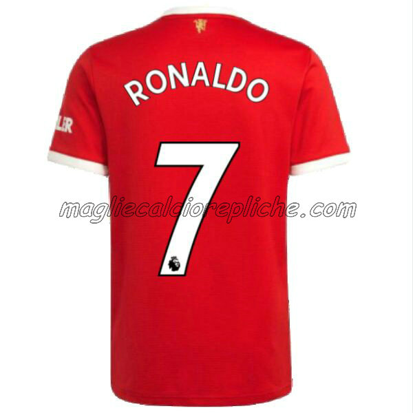 prima maglie calcio manchester united 2021 2022 cristiano ronaldo 7 rosso