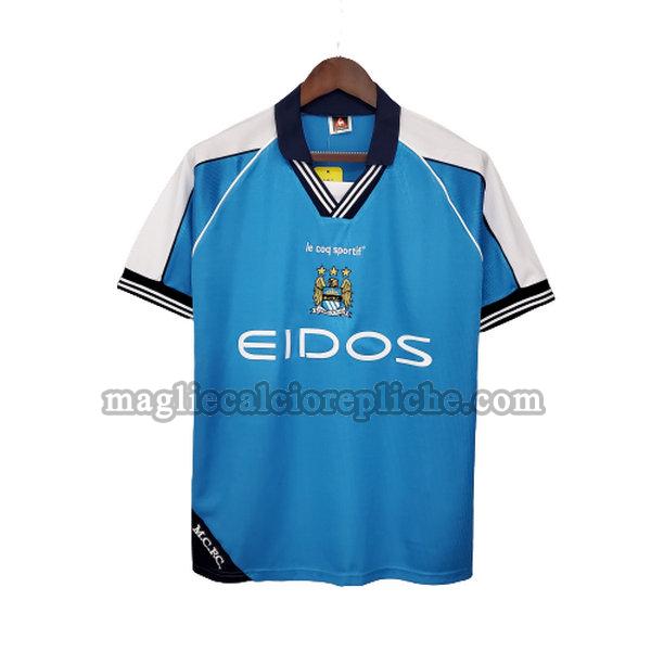 prima maglie calcio manchester city 1999 2001 blu