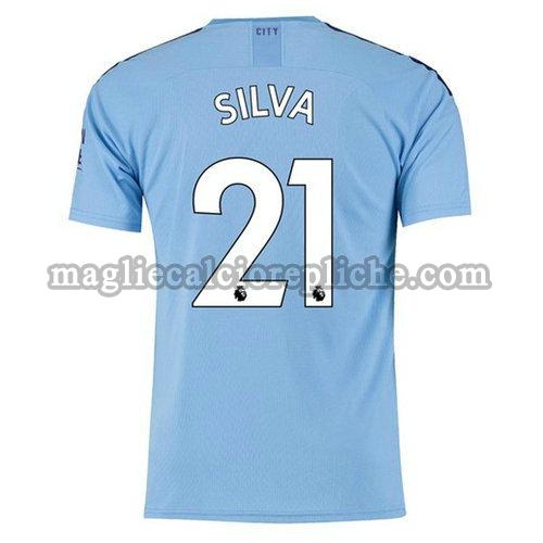 prima maglie calcio manchester city 2019-2020 silva 21