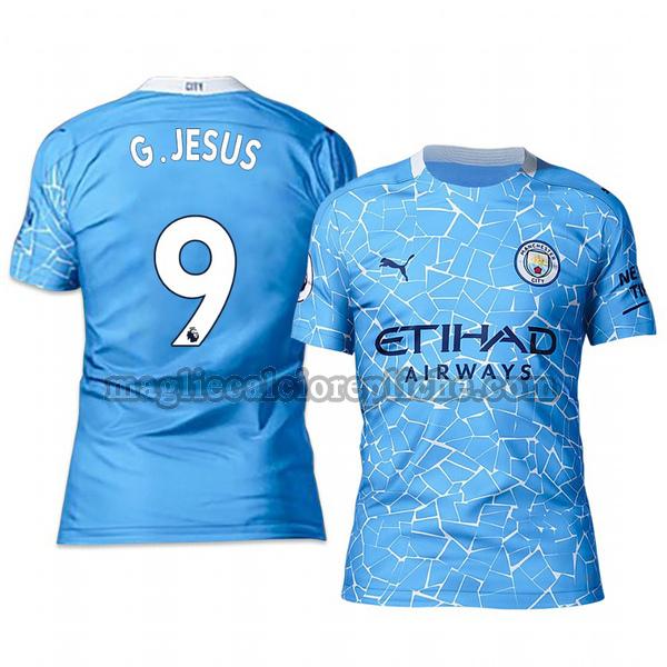 prima maglie calcio manchester city 2020-2021 gabriel jesus 9