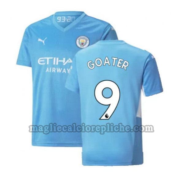 prima maglie calcio manchester city 2021 2022 goater 9 blu