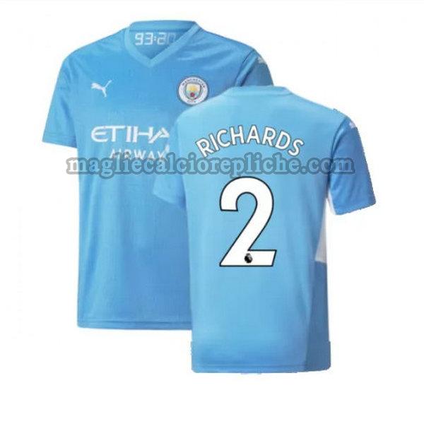 prima maglie calcio manchester city 2021 2022 richards 2 blu