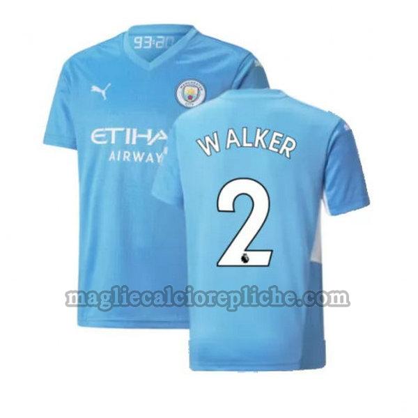 prima maglie calcio manchester city 2021 2022 walker 2 blu