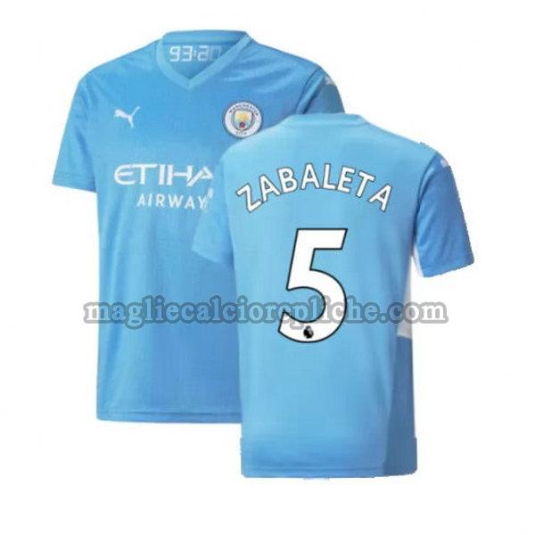 prima maglie calcio manchester city 2021 2022 zabaleta 5 blu