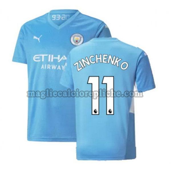 prima maglie calcio manchester city 2021 2022 zinchenko 11 blu