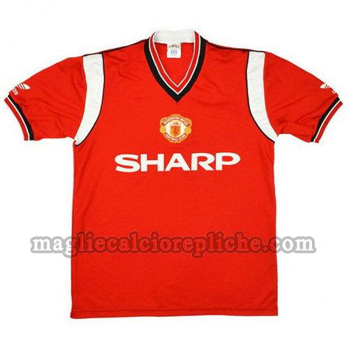 prima maglie calcio manchester united 1984 1986