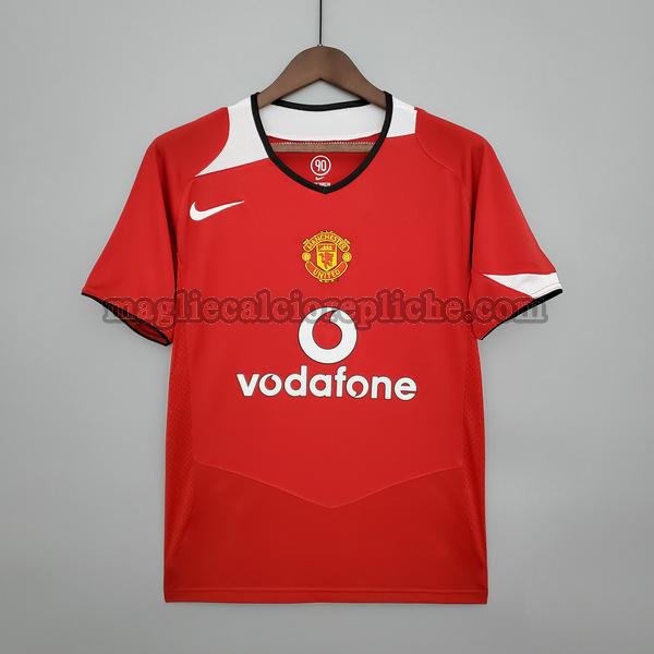 prima maglie calcio manchester united 2004 2006 rosso