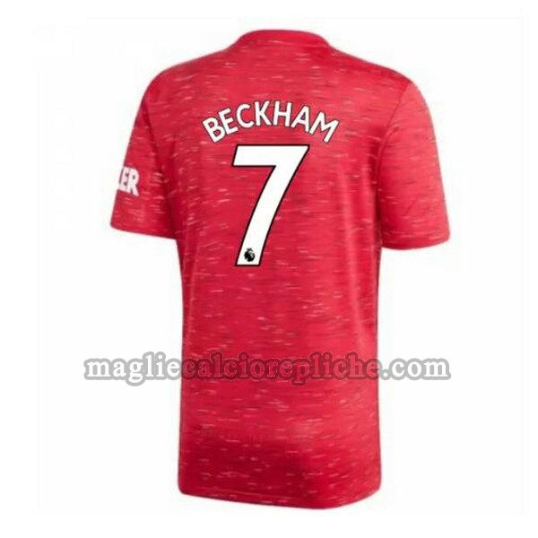 prima maglie calcio manchester united 2020-2021 beckham 7