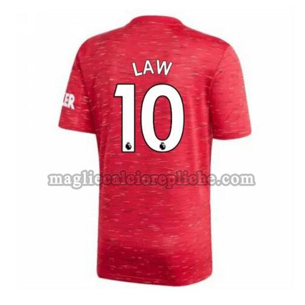 prima maglie calcio manchester united 2020-2021 law 10