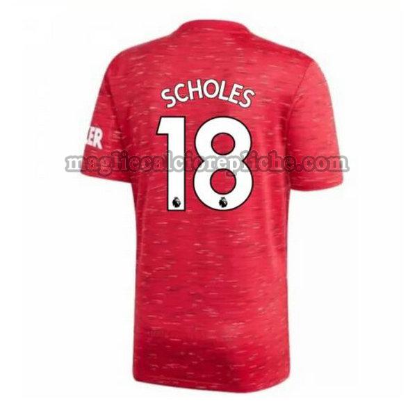 prima maglie calcio manchester united 2020-2021 scholes 18