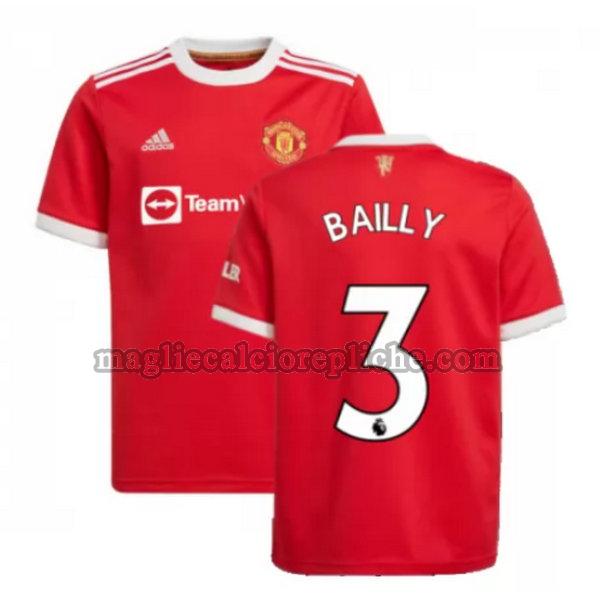 prima maglie calcio manchester united 2021 2022 bailly 3 rosso