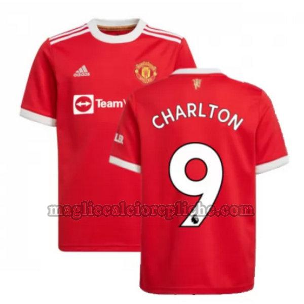 prima maglie calcio manchester united 2021 2022 charlton 9 rosso