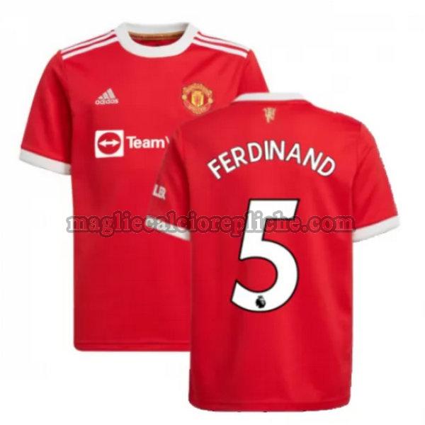 prima maglie calcio manchester united 2021 2022 ferdinand 5.jpg rosso