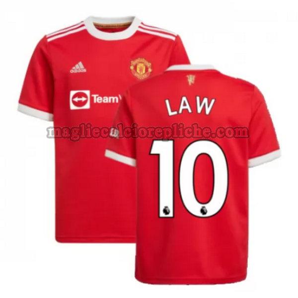 prima maglie calcio manchester united 2021 2022 law 10 rosso