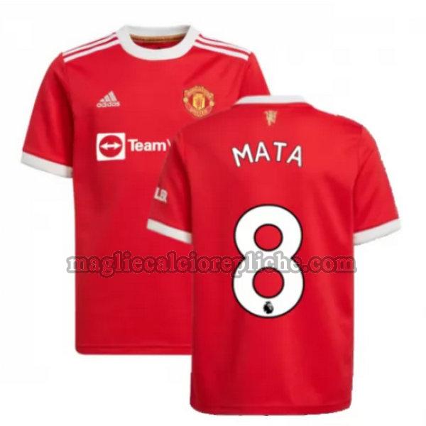 prima maglie calcio manchester united 2021 2022 mata 8 rosso