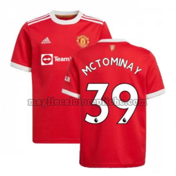 prima maglie calcio manchester united 2021 2022 mctominay 39 rosso