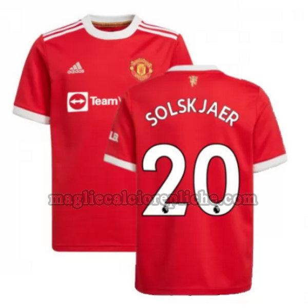 prima maglie calcio manchester united 2021 2022 solskjaer 20 rosso