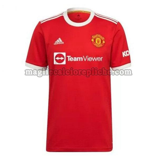 prima maglie calcio manchester united 2021 2022 thailandia rosso