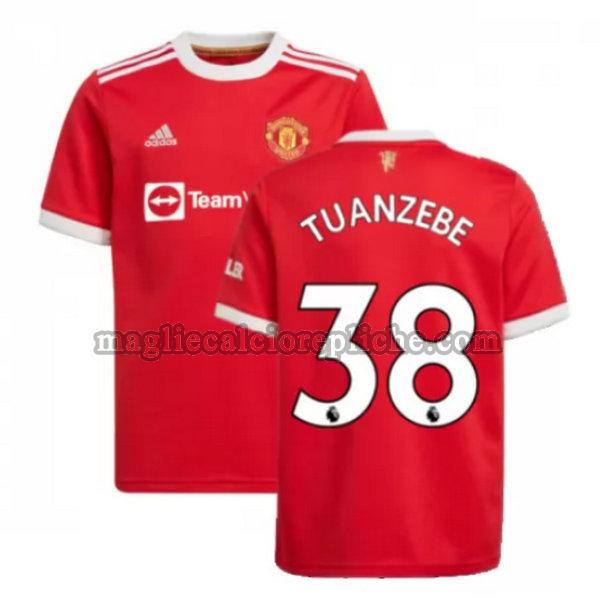 prima maglie calcio manchester united 2021 2022 tuanzebe 38 rosso