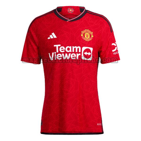 prima maglie calcio manchester united 2023 2024 thailandia rosso