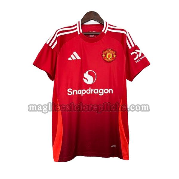 prima maglie calcio manchester united 2024 2025 thailandia rosso