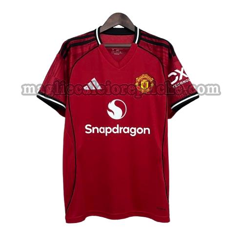 prima maglie calcio manchester united 2025 2026 thailandia rosso