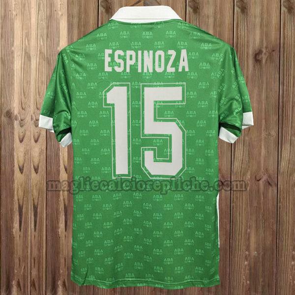 prima maglie calcio messico 1995 espinoza 15 verde