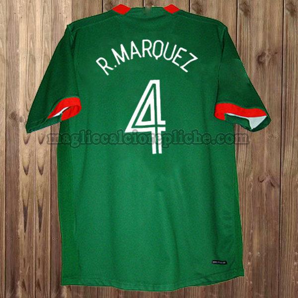 prima maglie calcio messico 2006 r.marquez 4 verde