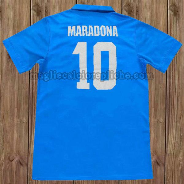 prima maglie calcio napoli 1989-1990 maradona 10 blu