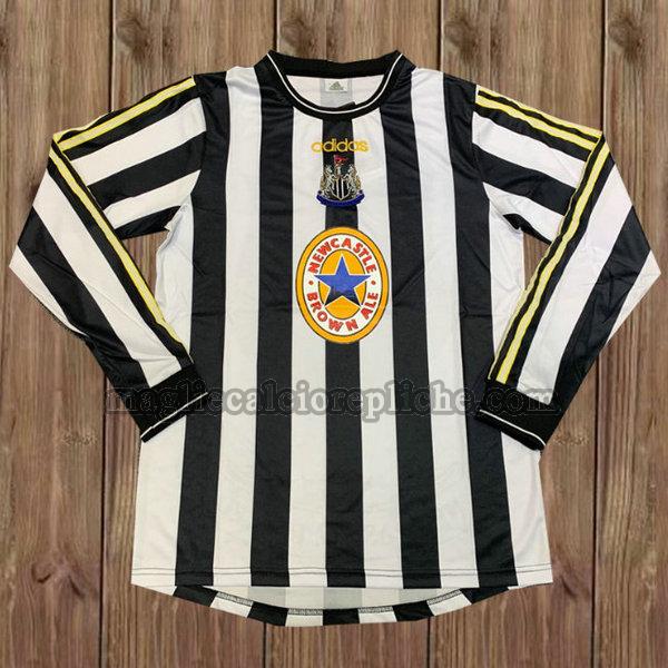 prima maglie calcio newcastle united 1997-1999 manica lunga bianco