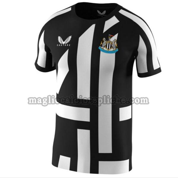 prima maglie calcio newcastle united 2022 nero bianco