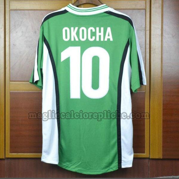 prima maglie calcio nigeria 1998 okocha 10 verde