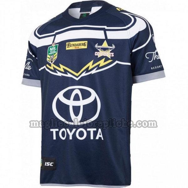 prima maglie calcio north queensland cowboys 2018 blu