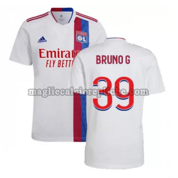 prima maglie calcio olympique lyon 2021 2022 bruno g 39 bianco