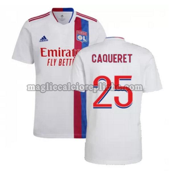 prima maglie calcio olympique lyon 2021 2022 caqueret 25 bianco