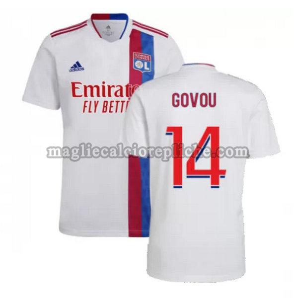 prima maglie calcio olympique lyon 2021 2022 govou 14 bianco