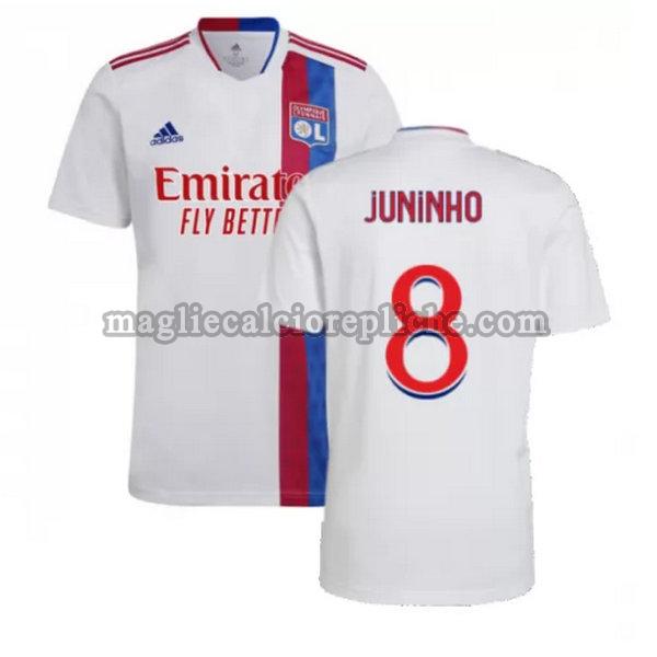 prima maglie calcio olympique lyon 2021 2022 juninho 8 bianco