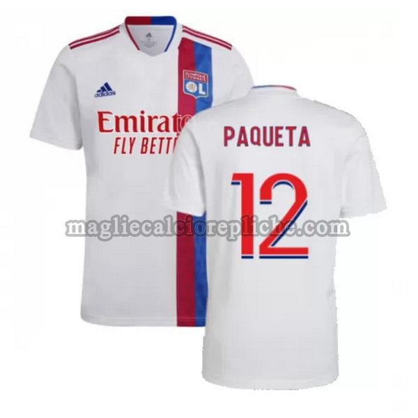 prima maglie calcio olympique lyon 2021 2022 paqueta 12 bianco