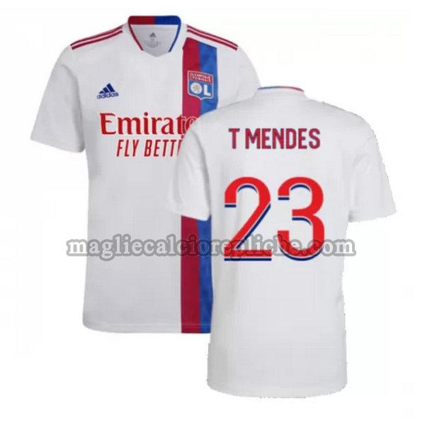 prima maglie calcio olympique lyon 2021 2022 t mendes 23 bianco