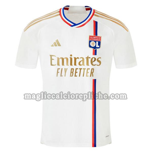 prima maglie calcio olympique lyon 2023 2024 bianco