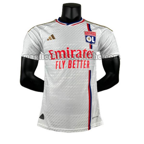 prima maglie calcio olympique lyon 2023 2024 player bianco