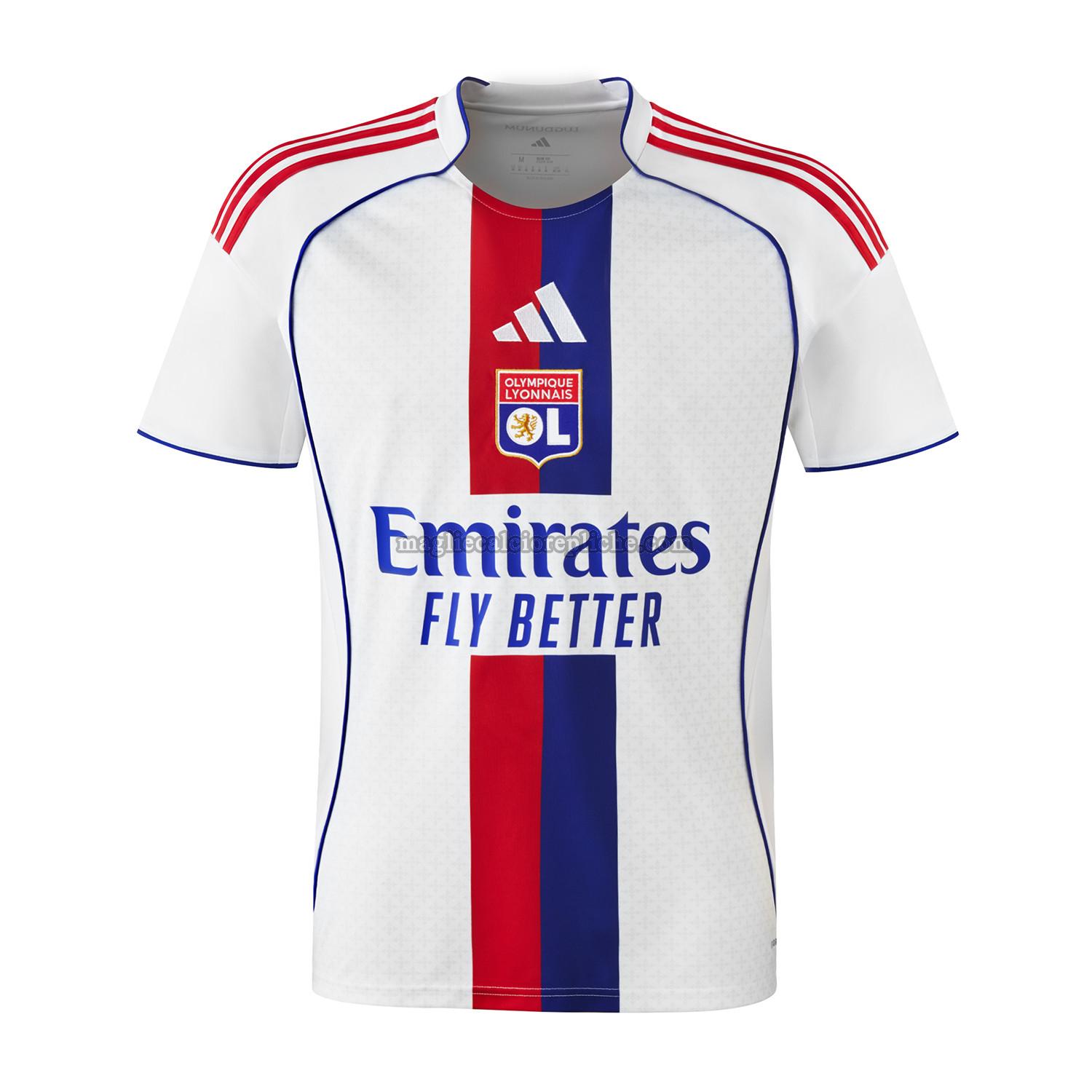prima maglie calcio olympique lyon 2025 2026 bianco