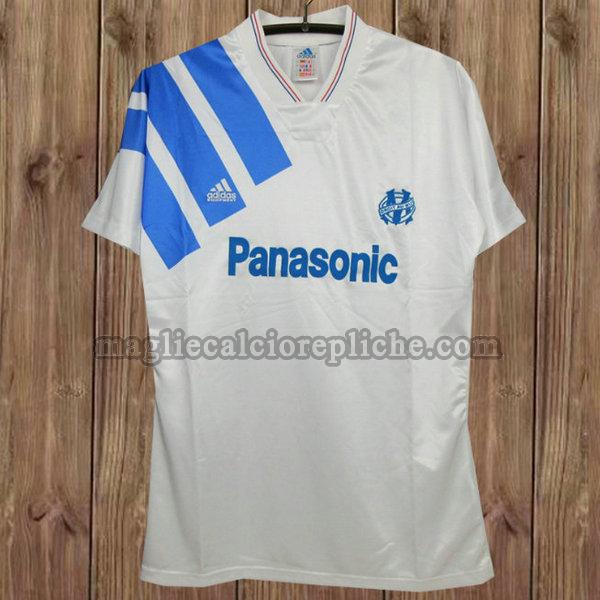 prima maglie calcio olympique marsiglia 1991-1992 bianco