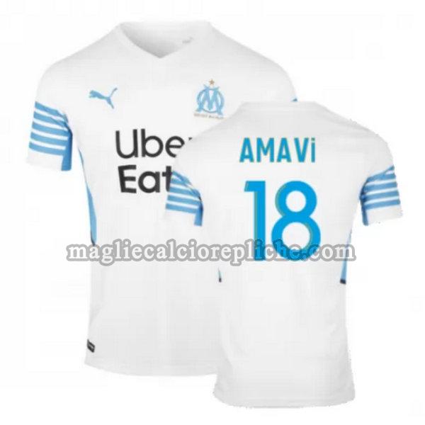 prima maglie calcio olympique marsiglia 2021 2022 amavi 18 bianco