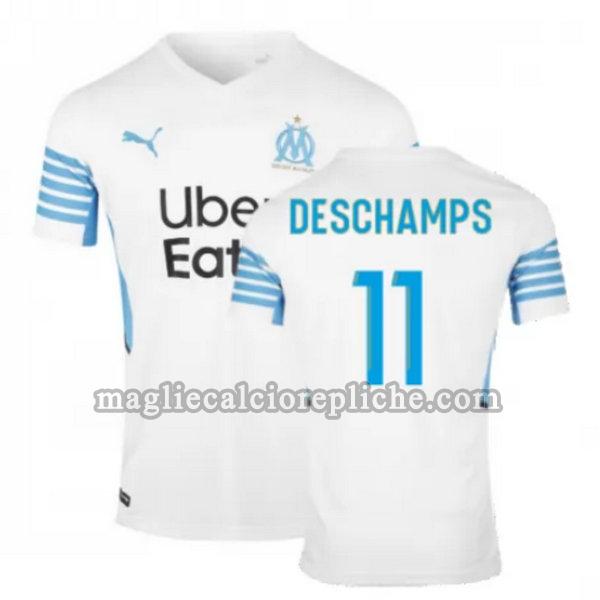 prima maglie calcio olympique marsiglia 2021 2022 deschamps 11 bianco