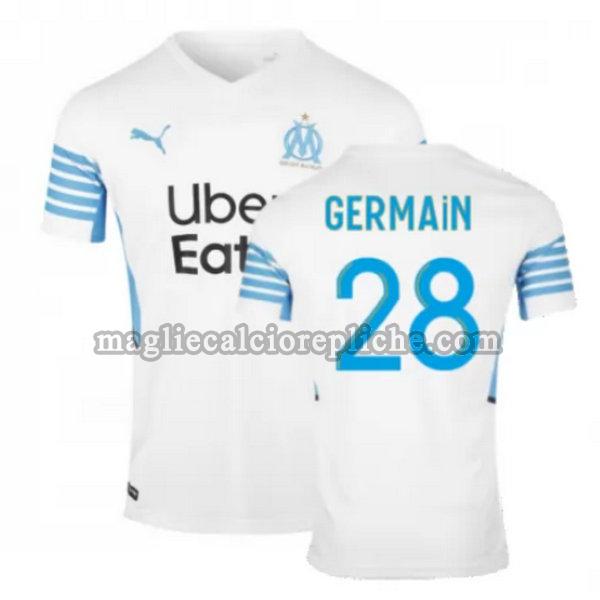 prima maglie calcio olympique marsiglia 2021 2022 germain 28 bianco