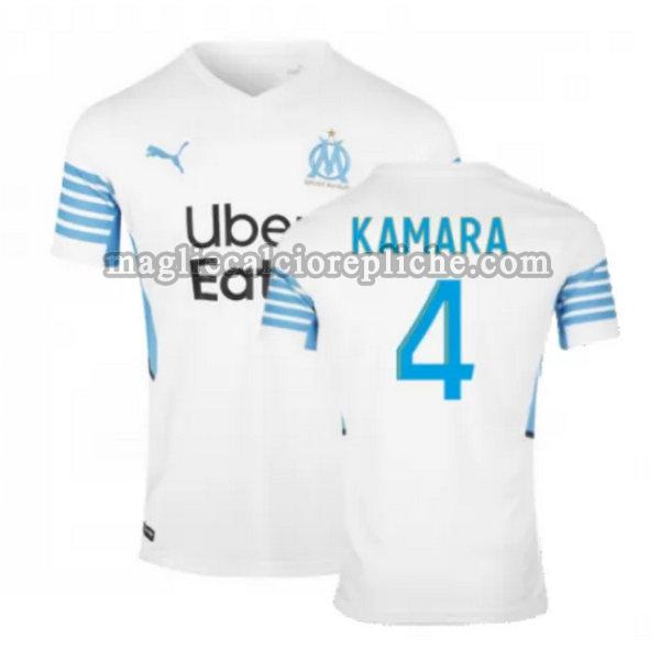 prima maglie calcio olympique marsiglia 2021 2022 kamara 4 bianco