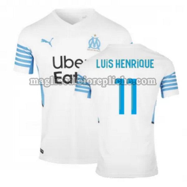 prima maglie calcio olympique marsiglia 2021 2022 luis henrique 11 bianco