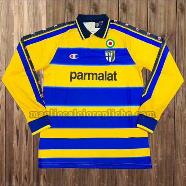 prima maglie calcio parma 1999-2000 manica lunga giallo