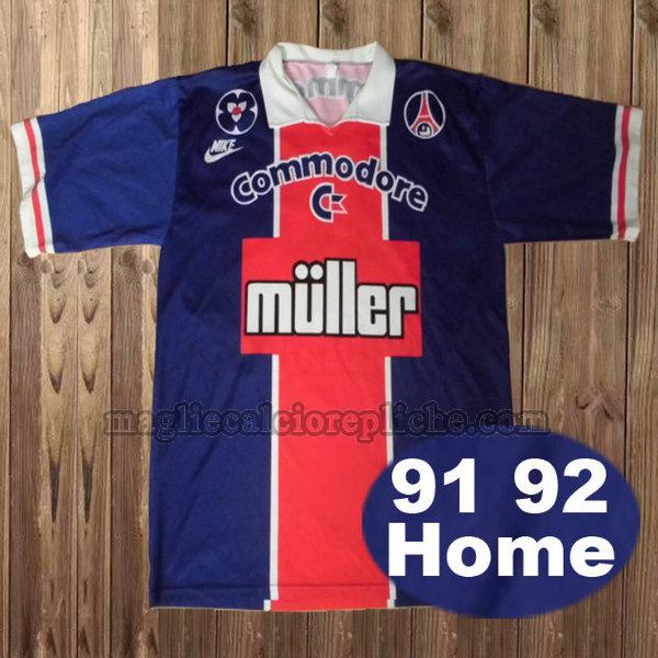 prima maglie calcio psg 1991-1992 blu